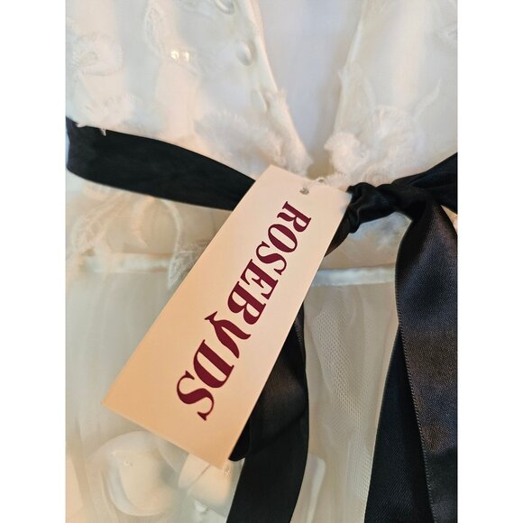 Ivory Applique Tulle Flower Girl Dress - Picture 6 of 6